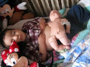 Nicholas sleeping March 2011